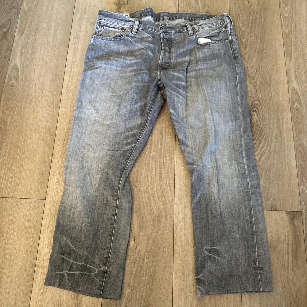 Polo Ralph Lauren Men's Jeans Denim Grey Distressed Grunge Size‎ 38x26